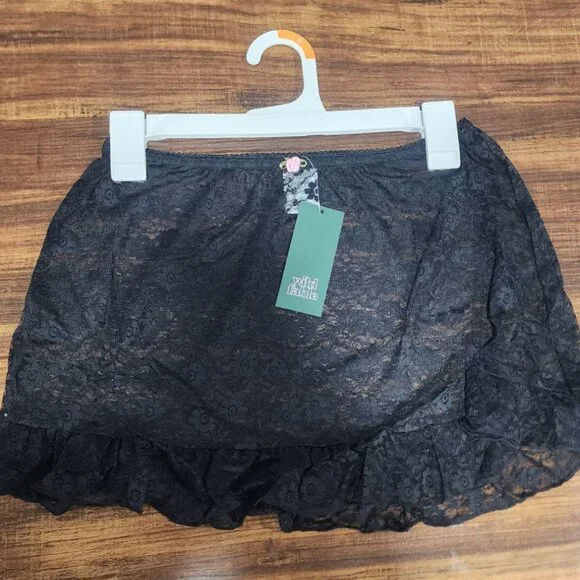 Women Black Lace Skirt Lining size S 4/6 - Picture 3 of 3